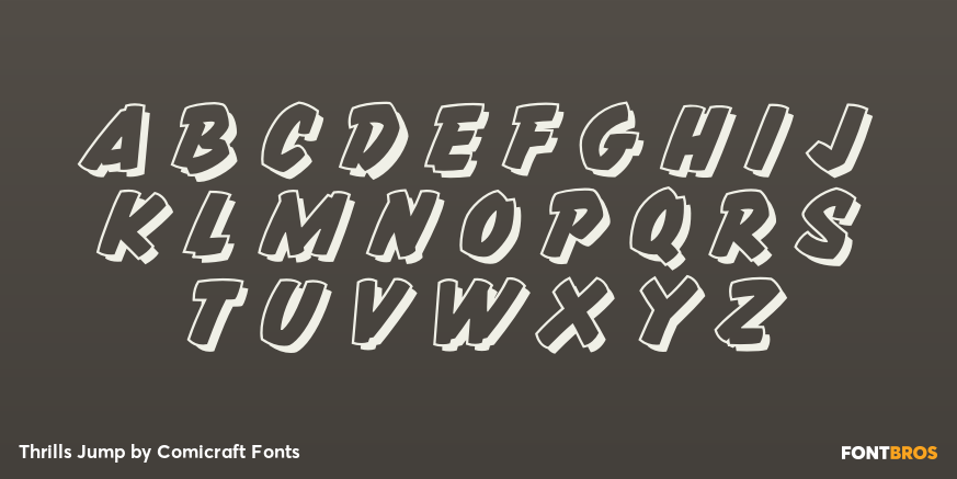 Thrills Jump Font Poster #2