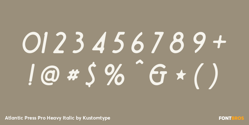 Atlantic Press Pro Heavy Italic Font Poster #4