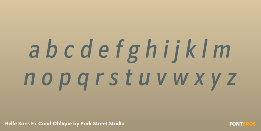 Belle Sans Ex Cond Oblique Font Poster #3