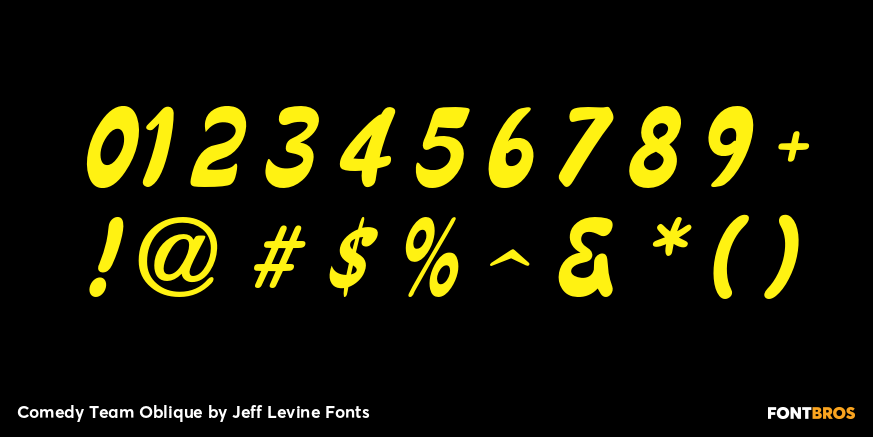 Comedy Team Oblique Font Poster #4