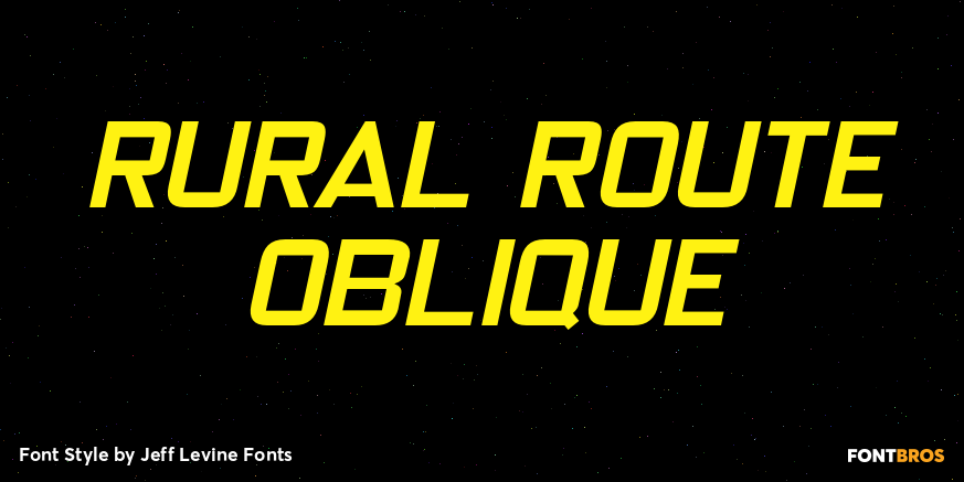 Rural Route Oblique Font Poster #1