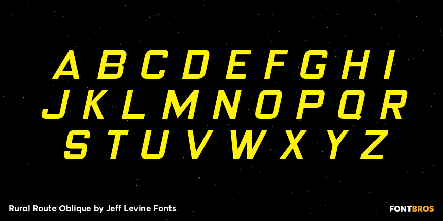 Rural Route Oblique Font Poster #2