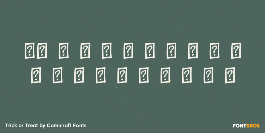 Trick or Treat Font Poster #1