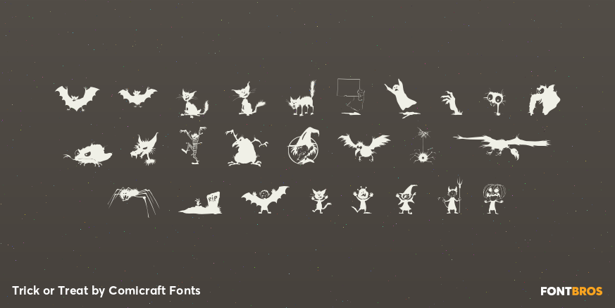 Trick or Treat Font Poster #2