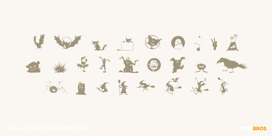 Trick or Treat Font Poster #3