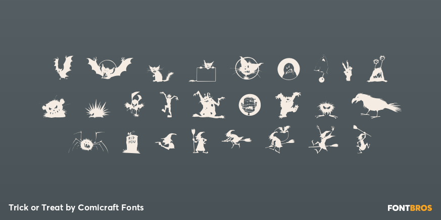 Trick or Treat Font Poster #1