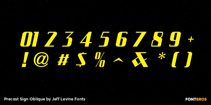 Precast Sign Oblique Font Poster #4