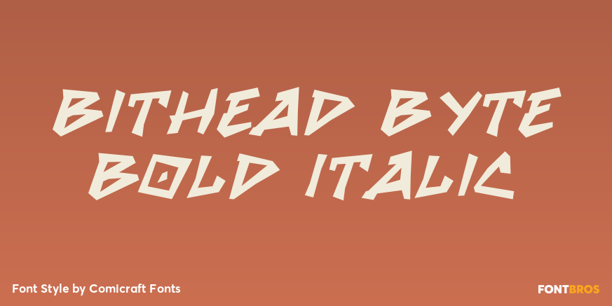 Bithead Byte Bold Italic Font Poster #1