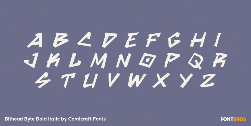 Bithead Byte Bold Italic Font Poster #2
