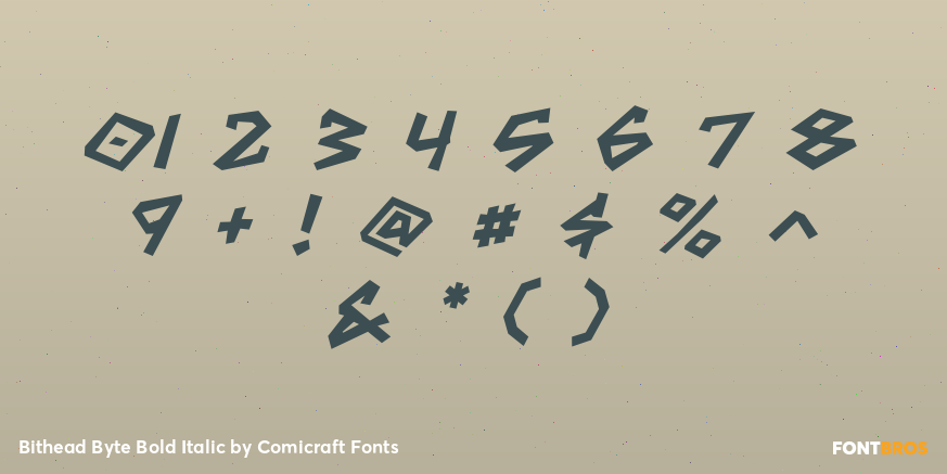 Bithead Byte Bold Italic Font Poster #4