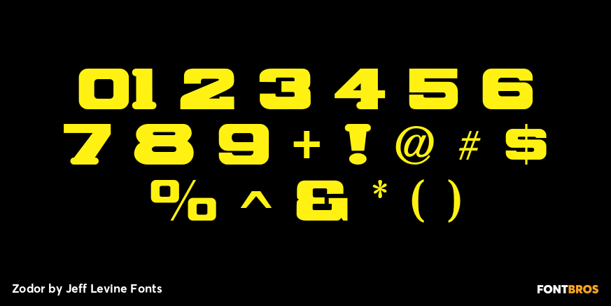 Zodor Font Poster #4