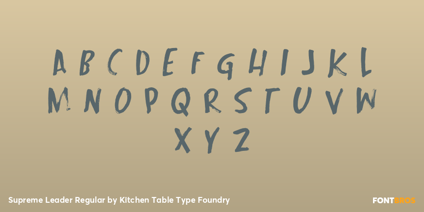 Supreme Leader Regular Font Poster #2