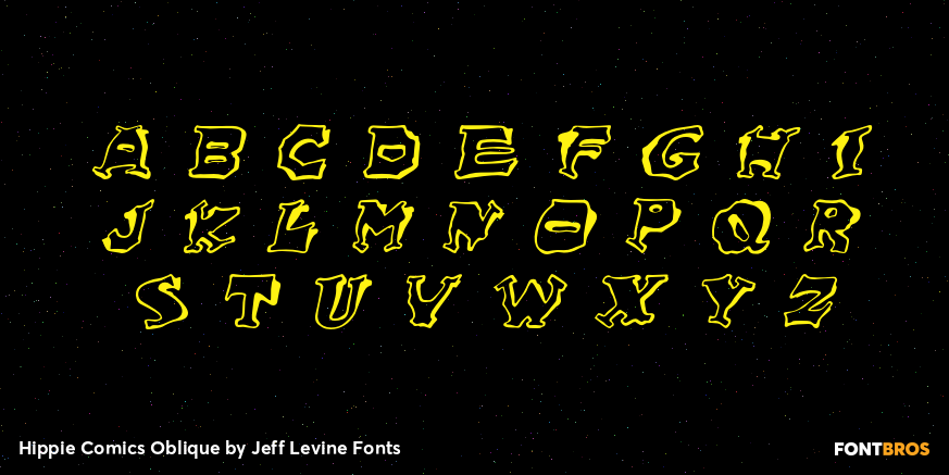 Hippie Comics Oblique Font Poster #3