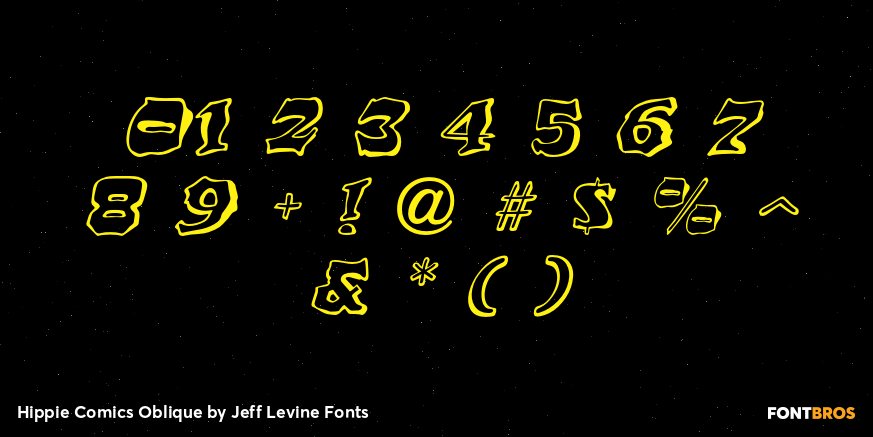 Hippie Comics Oblique Font Poster #4