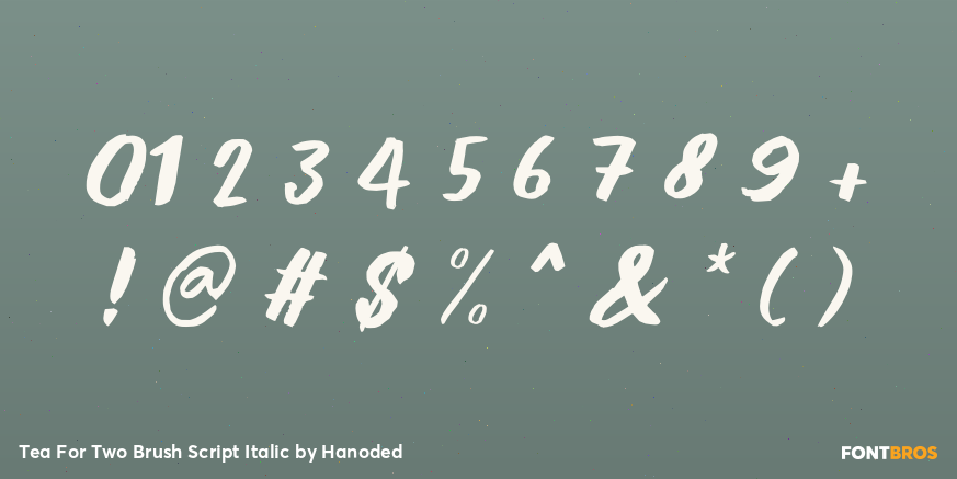 Tea For Two Brush Script Italic Font Poster #4