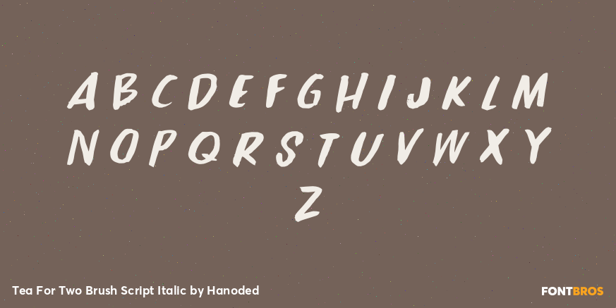 Tea For Two Brush Script Italic Font Poster #2