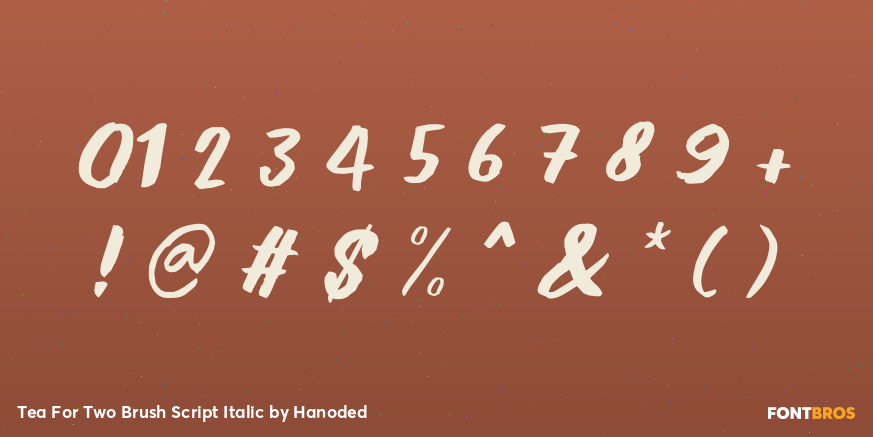 Tea For Two Brush Script Italic Font Poster #4
