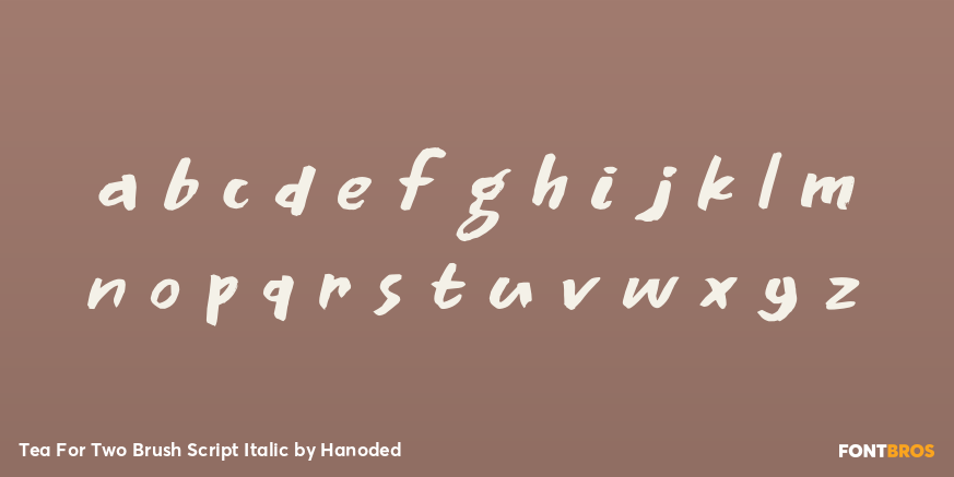 Tea For Two Brush Script Italic Font Poster #3