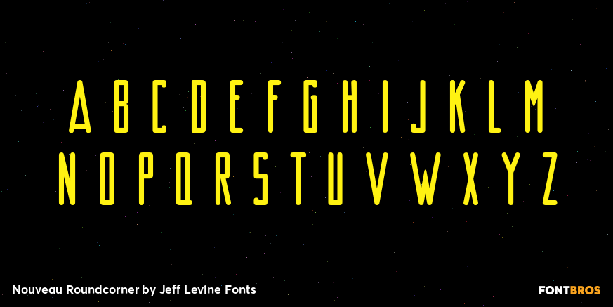 Nouveau Roundcorner Font Poster #3