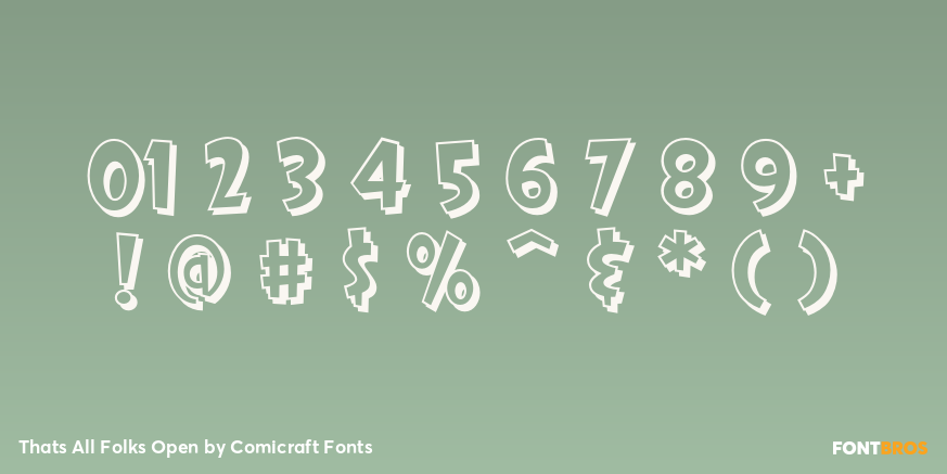 Thats All Folks Open Font Poster #1