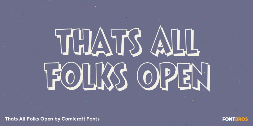 Thats All Folks Open Font Poster #1