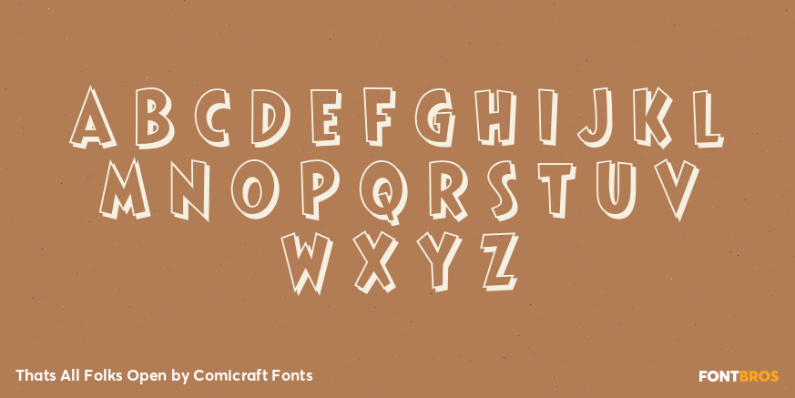 Thats All Folks Open Font Poster #3