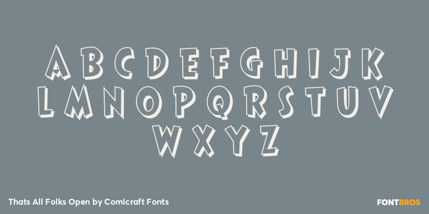 Thats All Folks Open Font Poster #1