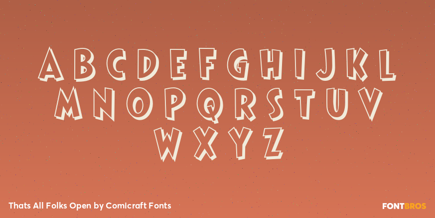 Thats All Folks Open Font Poster #1