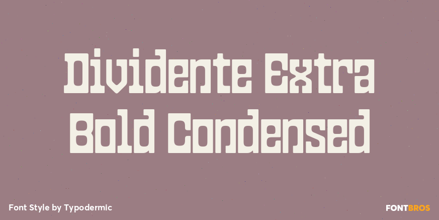 Dividente Extra Bold Condensed Font Poster #1