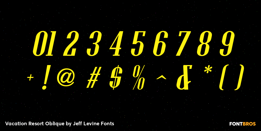 Vacation Resort Oblique Font Poster #4