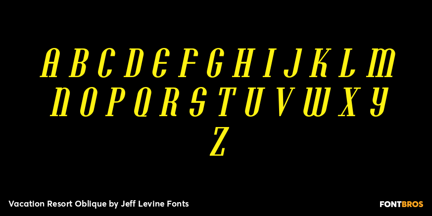 Vacation Resort Oblique Font Poster #2