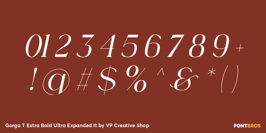 Gorga T Extra Bold Ultra Expanded It Font Poster #4