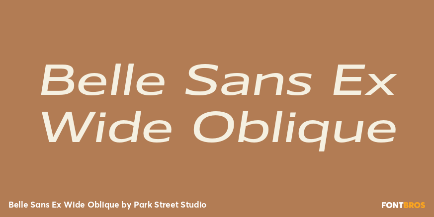 Belle Sans Ex Wide Oblique Font Poster #1