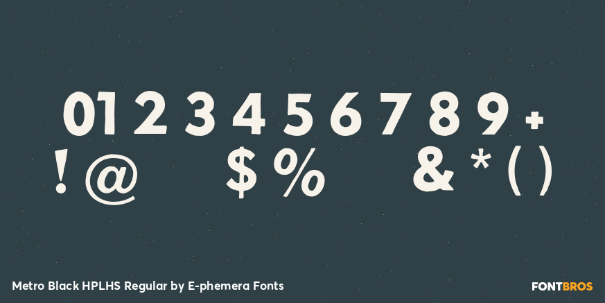 Metro Black HPLHS Regular Font Poster #4