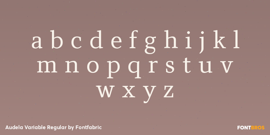 Audela Variable Regular Font Poster #3