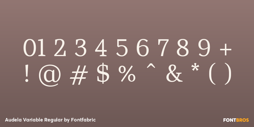 Audela Variable Regular Font Poster #4