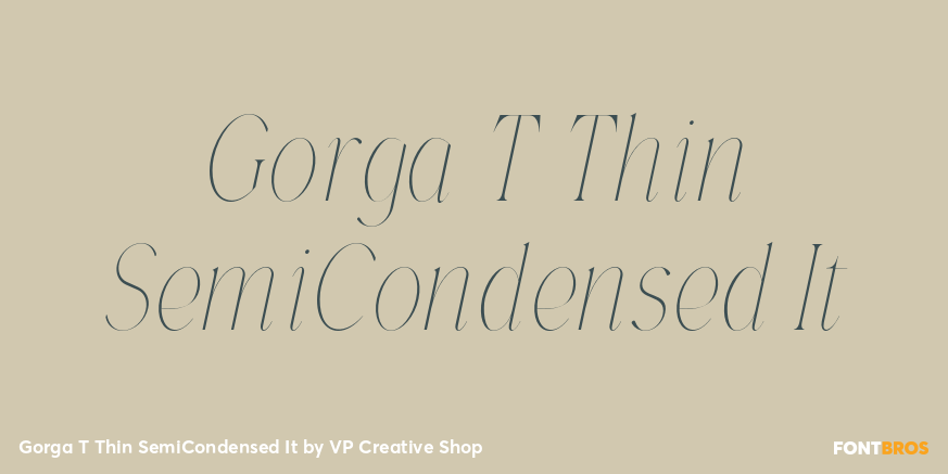 Gorga T Thin SemiCondensed It Poster