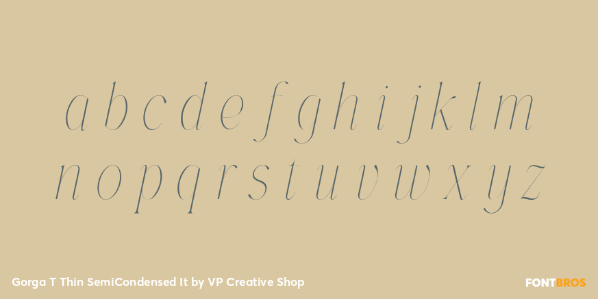 Gorga T Thin SemiCondensed It Font Poster #3