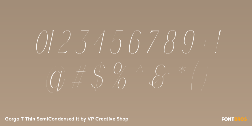 Gorga T Thin SemiCondensed It Font Poster #4
