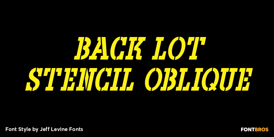 Back Lot Stencil Oblique Poster