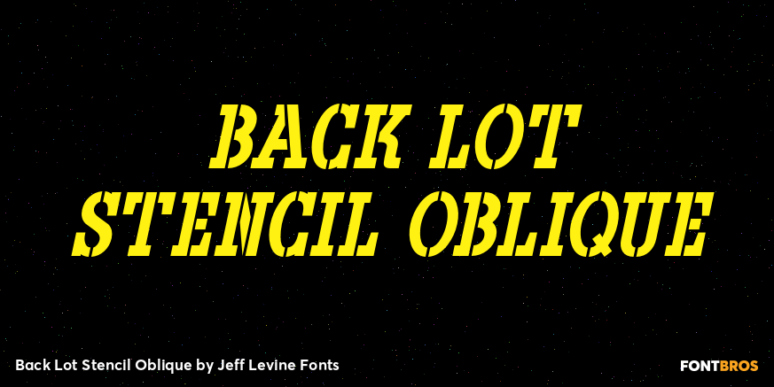 Back Lot Stencil Oblique Poster