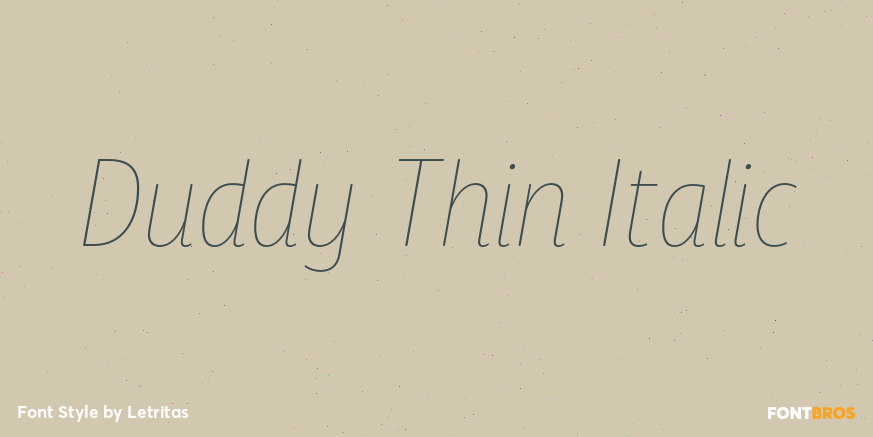 Duddy Thin Italic Poster