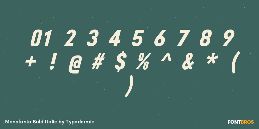 Monofonto Bold Italic Font Poster #1