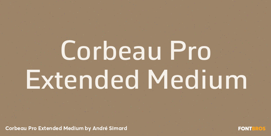 Corbeau Pro Extended Medium Font Poster #1