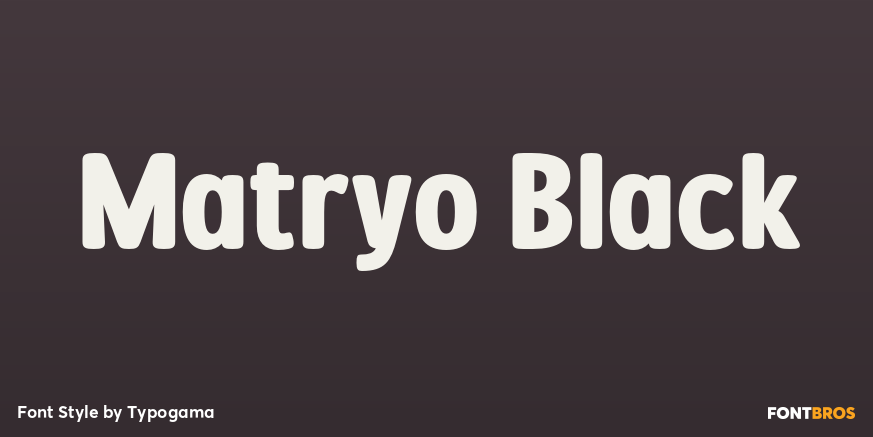 Matryo Black Font Poster #1