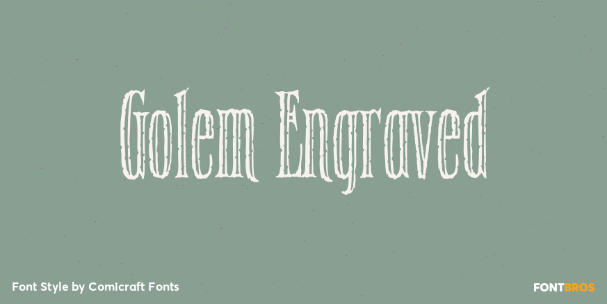 Golem Engraved Font Poster #1