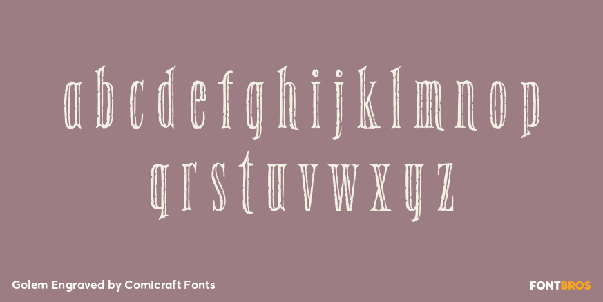 Golem Engraved Font Poster #3