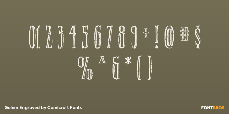 Golem Engraved Font Poster #4