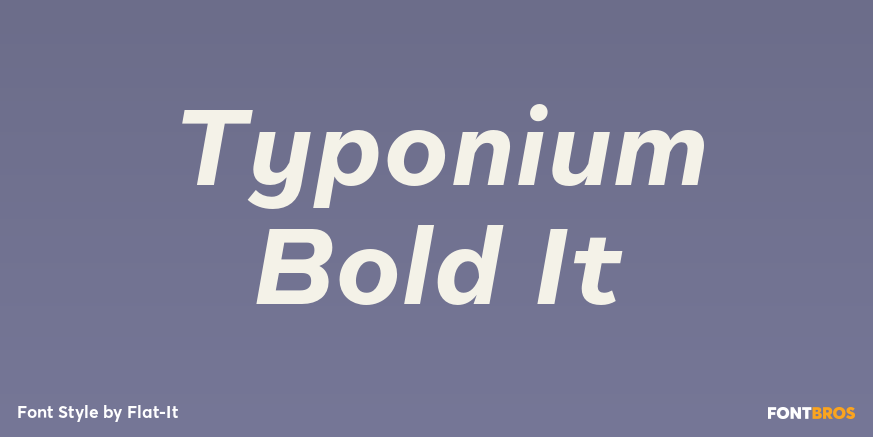 Typonium Bold It Poster