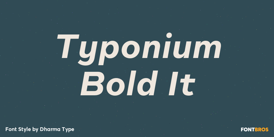 Typonium Bold It Poster